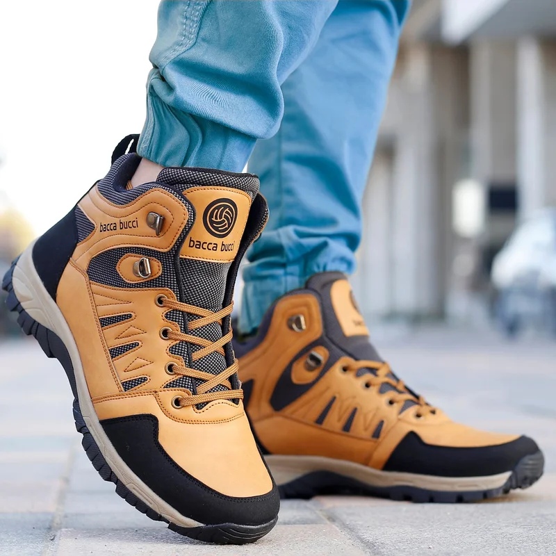 Bacca Bucci Tan Hunter 6 inch Outdoor Hiking Boots for Men | Best Price UAE